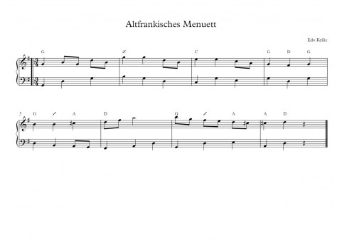 Sheet Music Edo Krilic - Altfrankisches Menuett