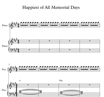 Sheet Music Acollective - Happiest of all Memorial Days