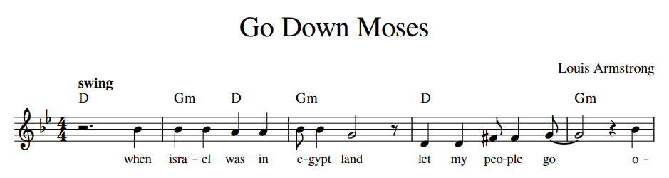Sheet Music Louis Armstrong - Go Down Moses