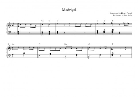 Sheet Music Edo Krilic - Madrigal