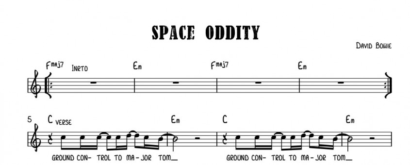 Sheet Music David Bowie - Space Oddity