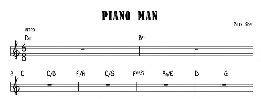 Sheet Music Billy Joel - Piano Man